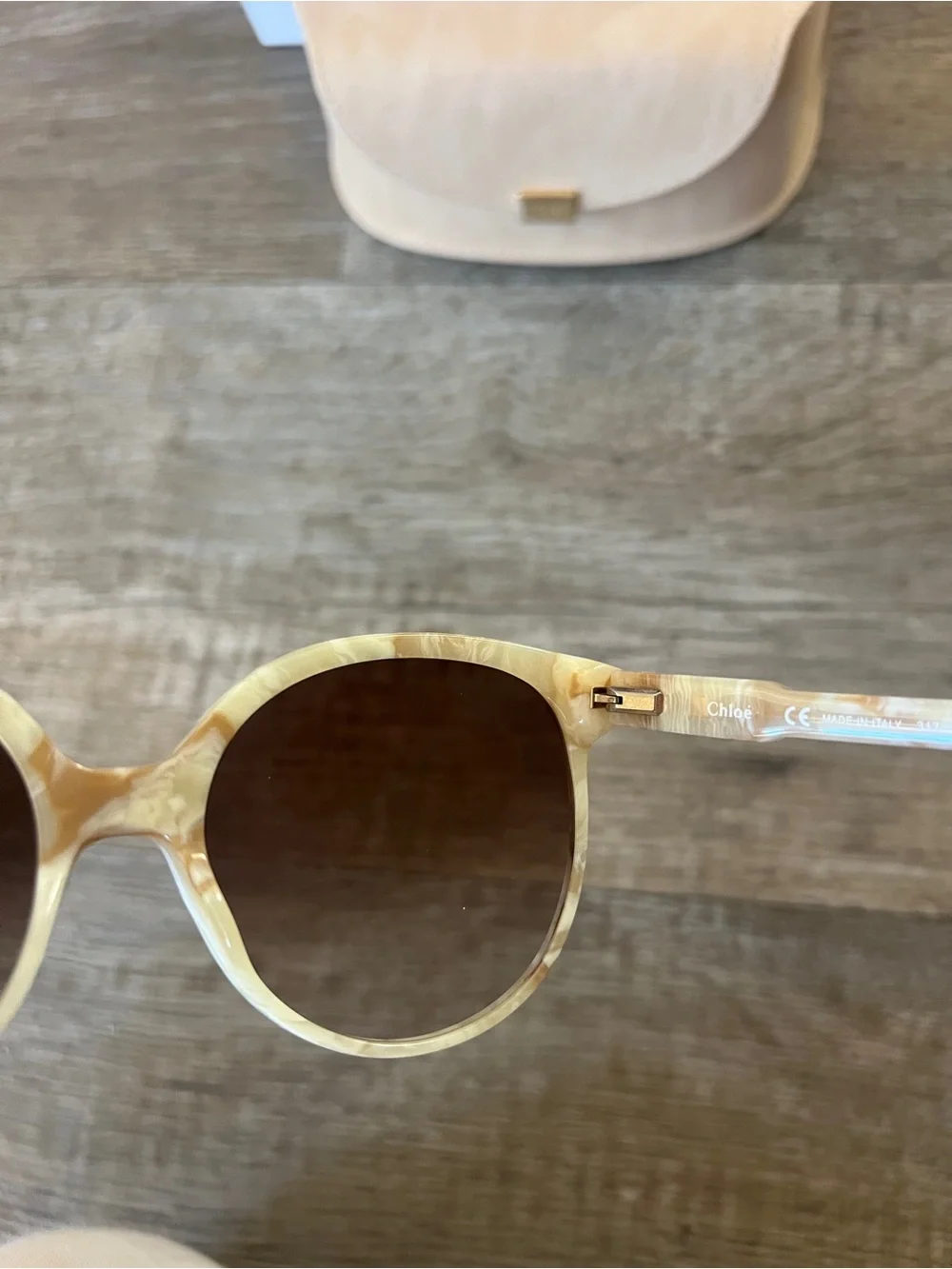 Chloe CE733S Tan Cream Oversized Glasses